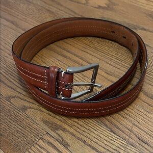 Tasso Elba Belt Men's 47 Brown Leather